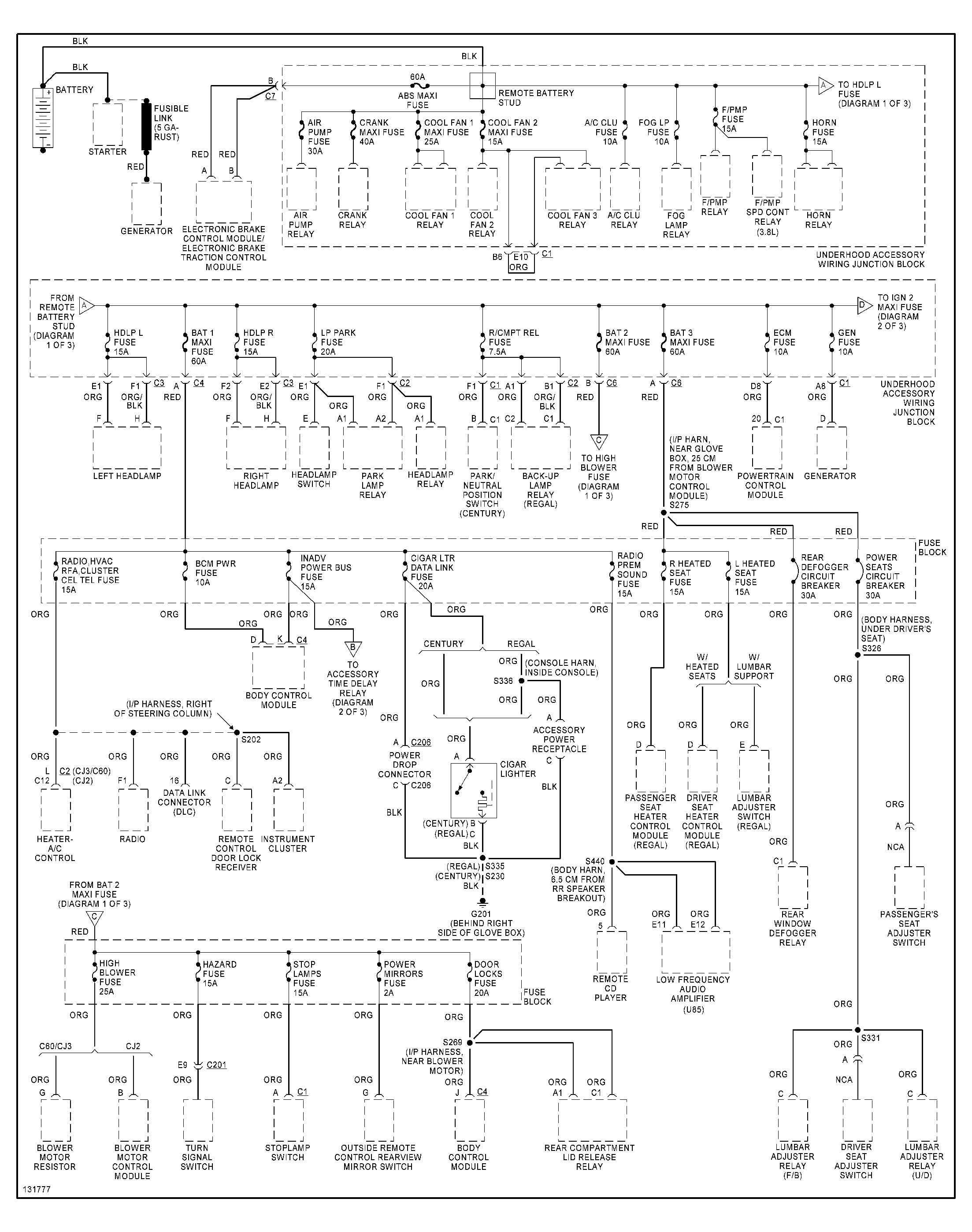 2000 Buick Century Keeps Blowing No. 5 IGN-1 30A Fuse.