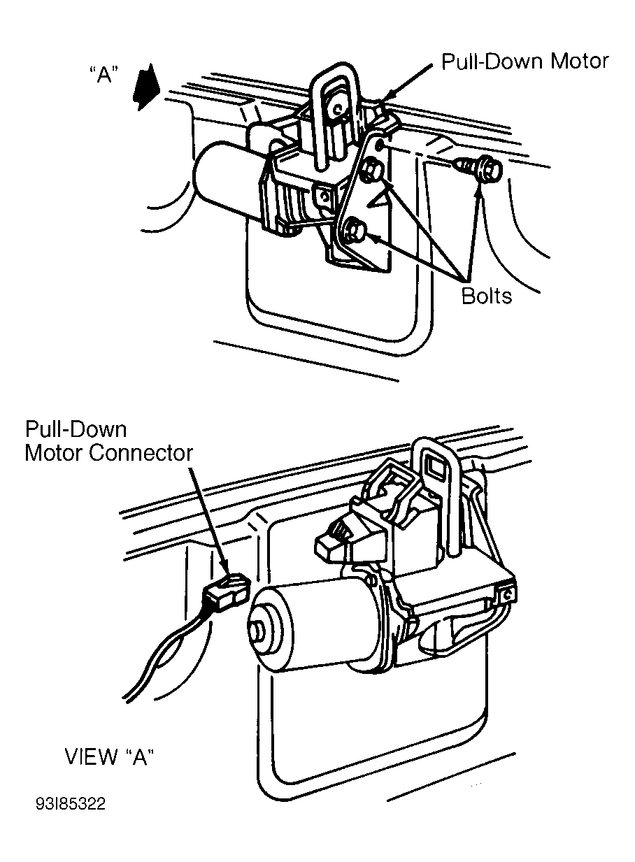 Trunk Pulldown Motor Not Working the Motor That Pulls the Trunk