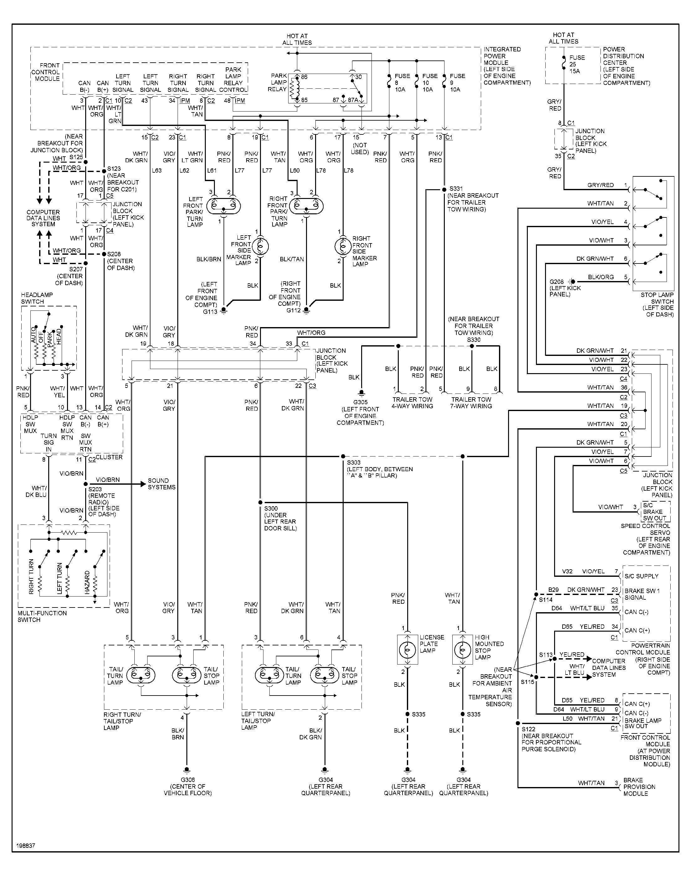 Dodge Dakota Tail Light Wiring Diagram from www.2carpros.com