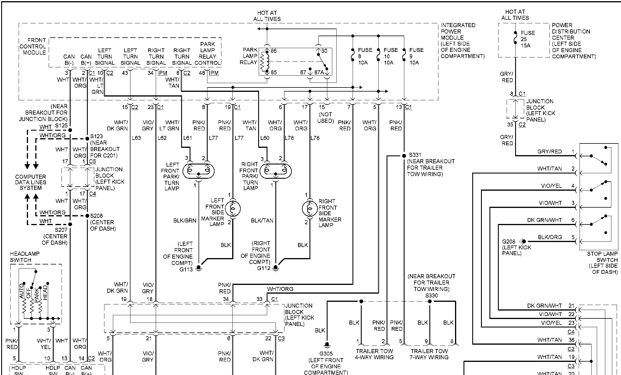 Dodge Caravan Tail Light Wiring Diagram from www.2carpros.com