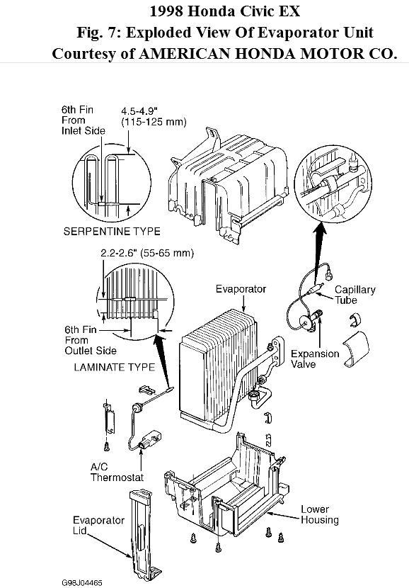 1998 Honda Civic 98 Honda Civic Evaporator Core How Do You Change...