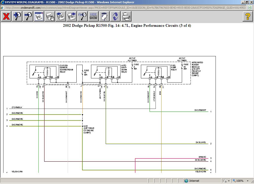 1994 Dodge Ram 1500 Fuel Pump Wiring Diagram - Conature