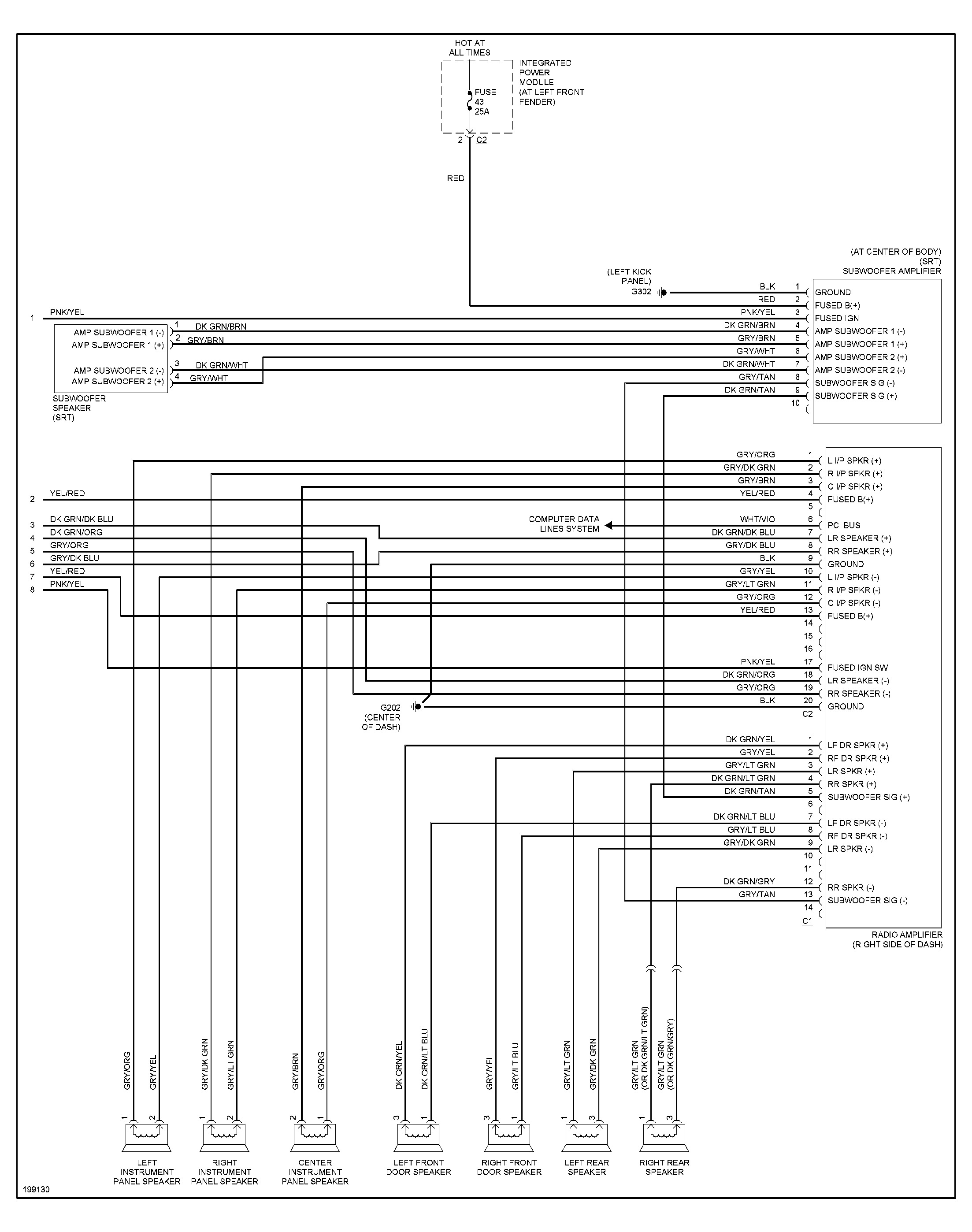 Stereo Wiring Diagrams: V8 Engine. I Need the Color Code for the