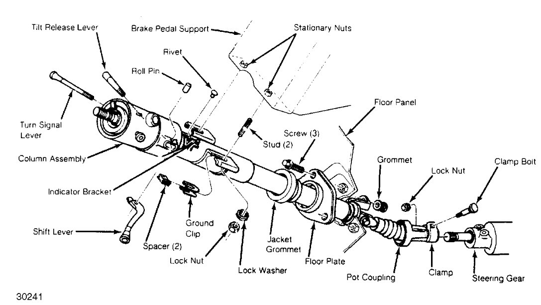 1988 Chevrolet S-10 Steering Column Complete Tear Down 04 chevrolet steering column wiring diagram 