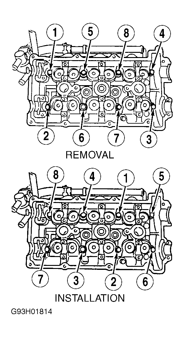 Cyl. Head Bolt Pattern for 2.5 Cylinder Head Bolt Pattern on 98