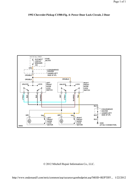 96 C1500 Door Lock Wiring Diagram