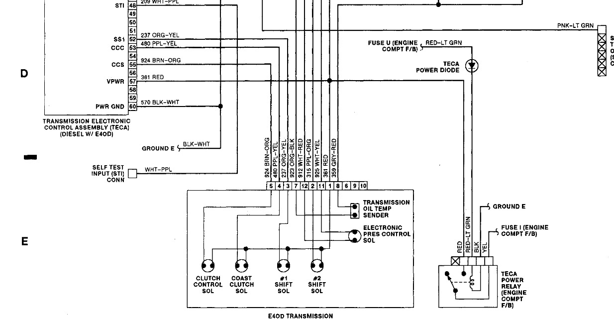 Wiring Diagram Ford E4od Transmission