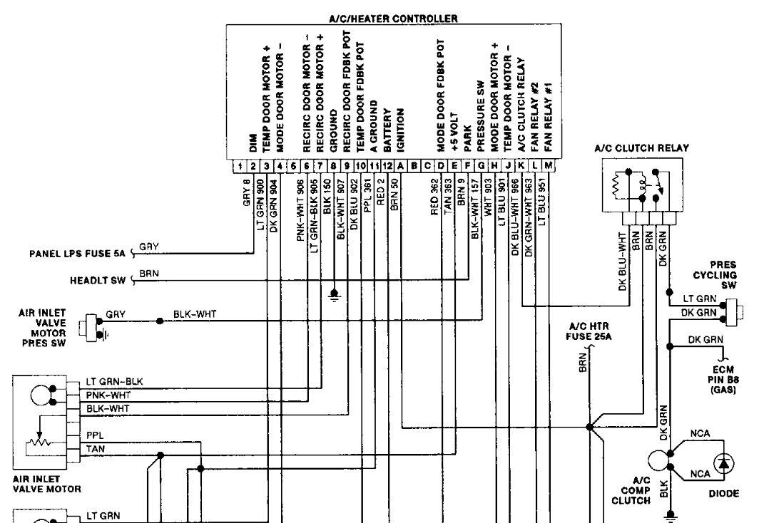 1990 Chevrolet Silverado Digital Climate Control Panel  