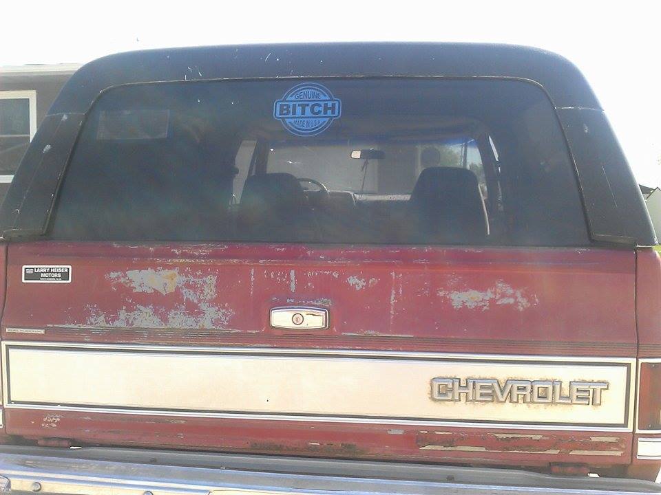 1988 Chevrolet Blazer Back Window Wont Roll Down...