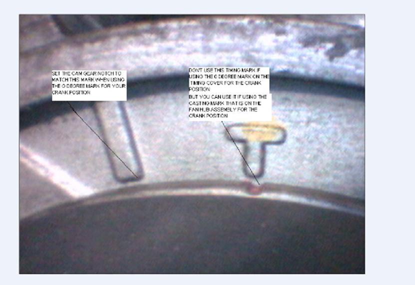 2005 Toyota Sequoia Timing Belt Positioning on My LCAM Mark