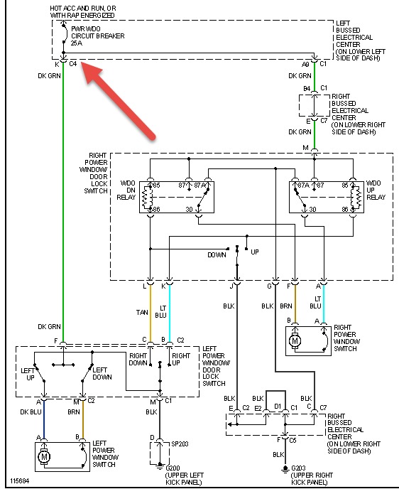 I Need The Wiring Diagram For The Power Windows Door Locks