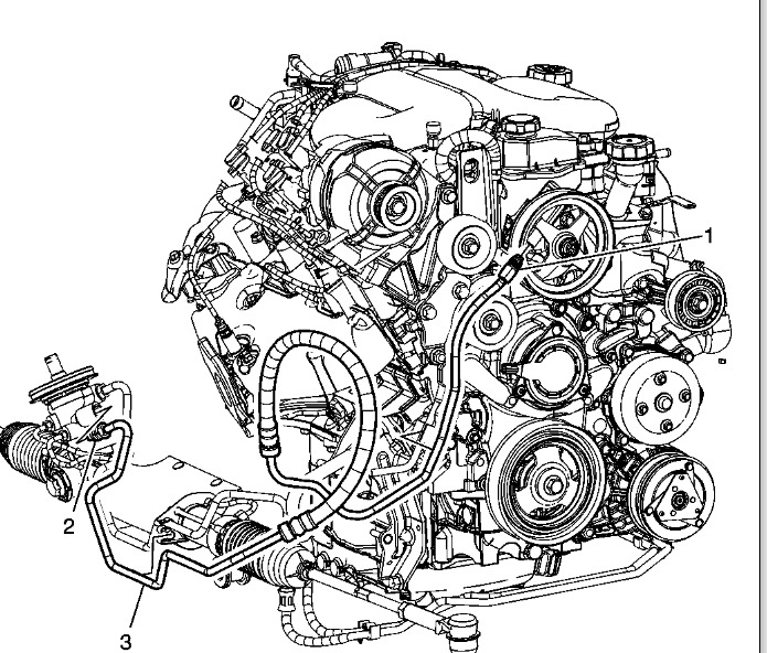 2006 Chevrolet Impala High Pressure Power Steering Line