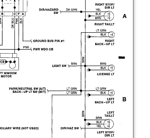 Chevy S10 Tail Light Wiring
