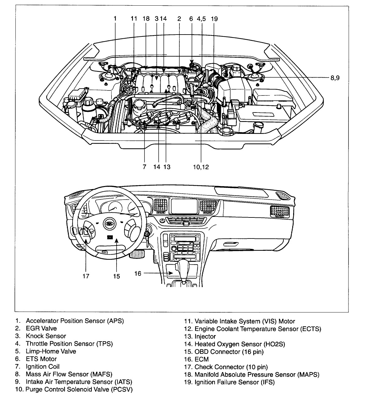 2004 Kium Sorento Engine Diagram