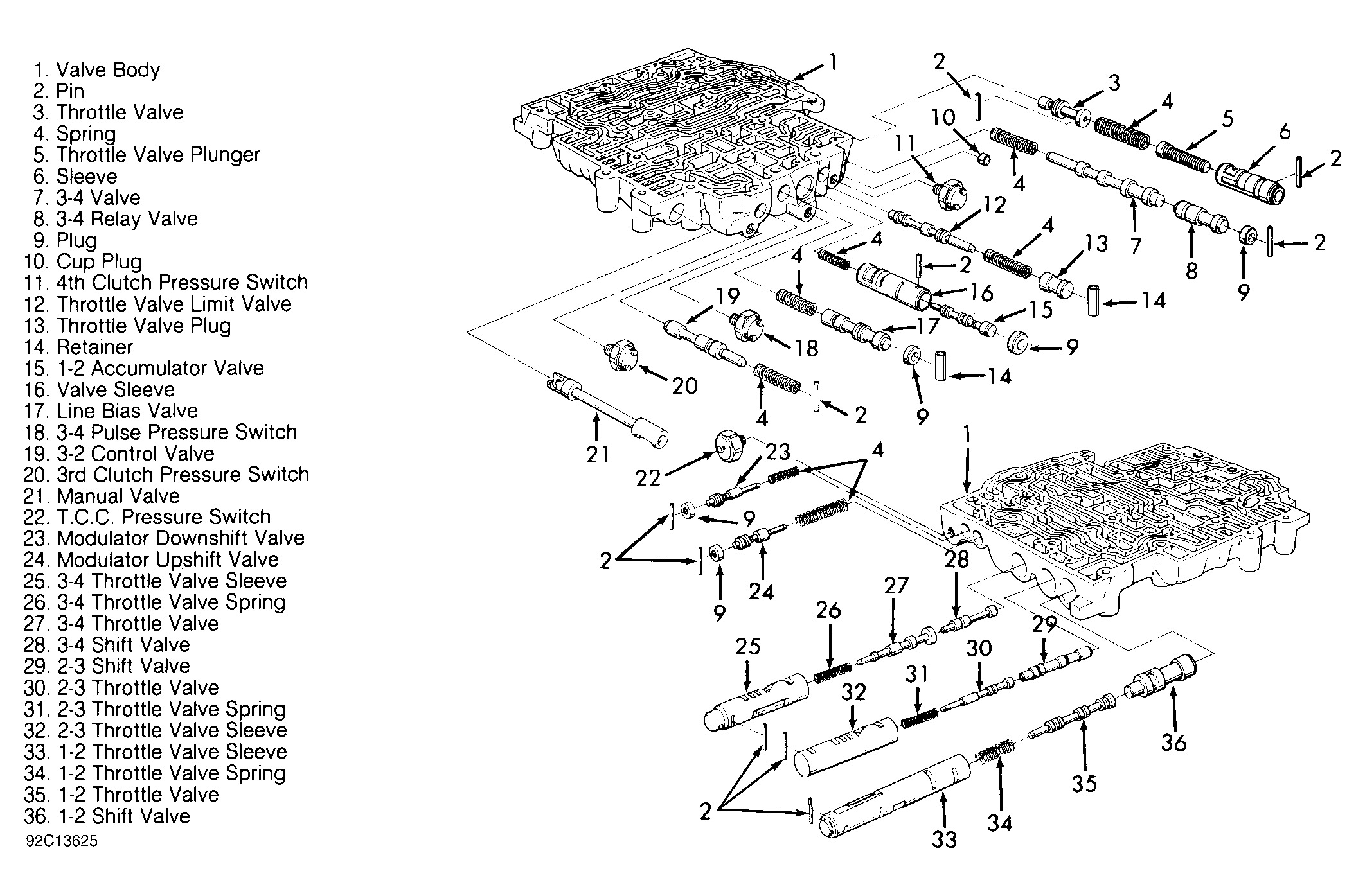 35 4l60e Transmission Valve Body Diagram