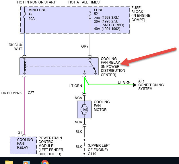 Battery Disconnect the Cooling Fan Wont Stop Working on 1993