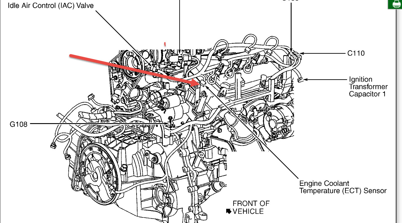 Coolant Temp Sensor Location: Engine Cooling Problem 6 Cyl Four