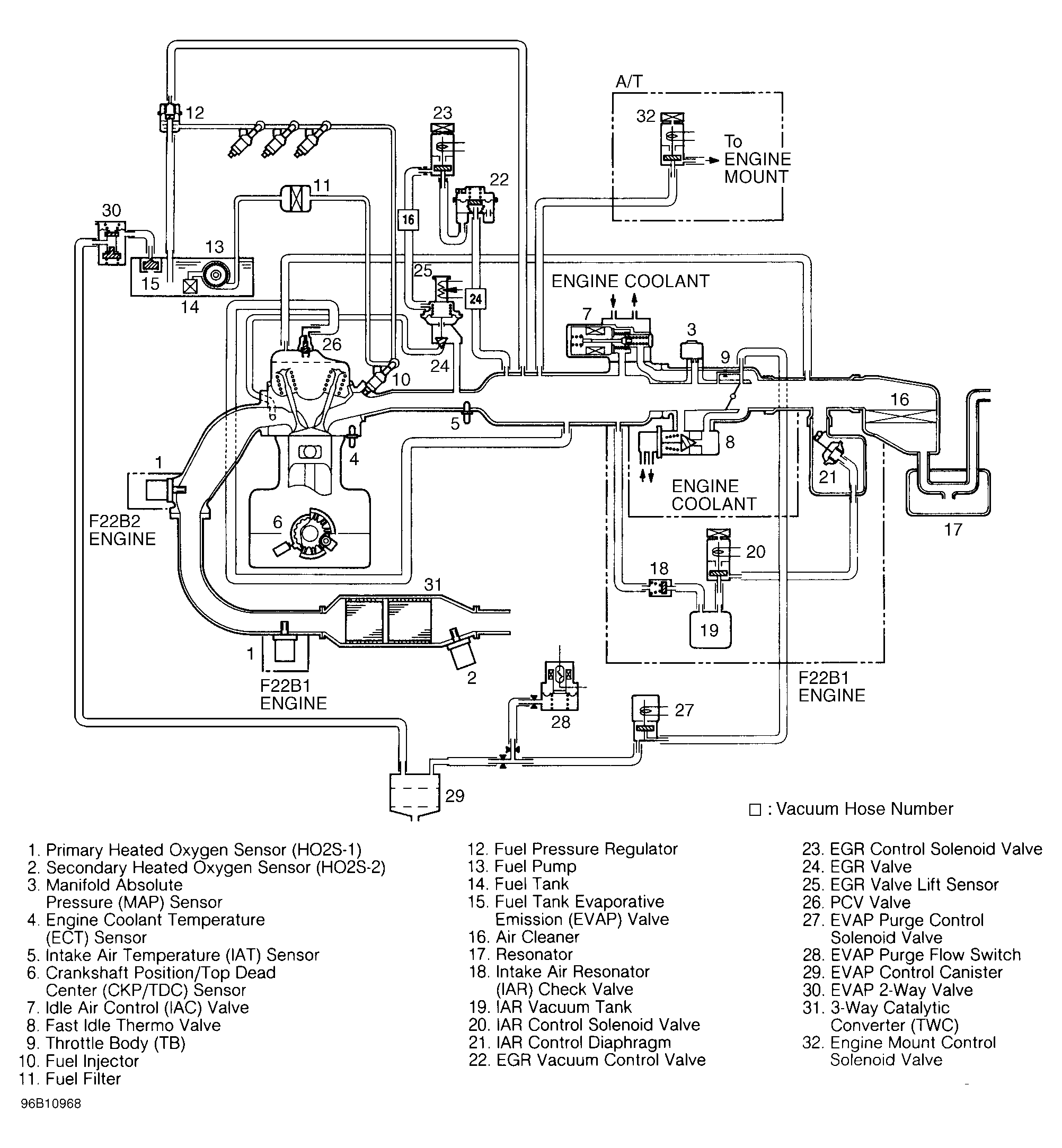 Engine Vacuum Diagram  Need Vacuum Diagram For 1996 Honda