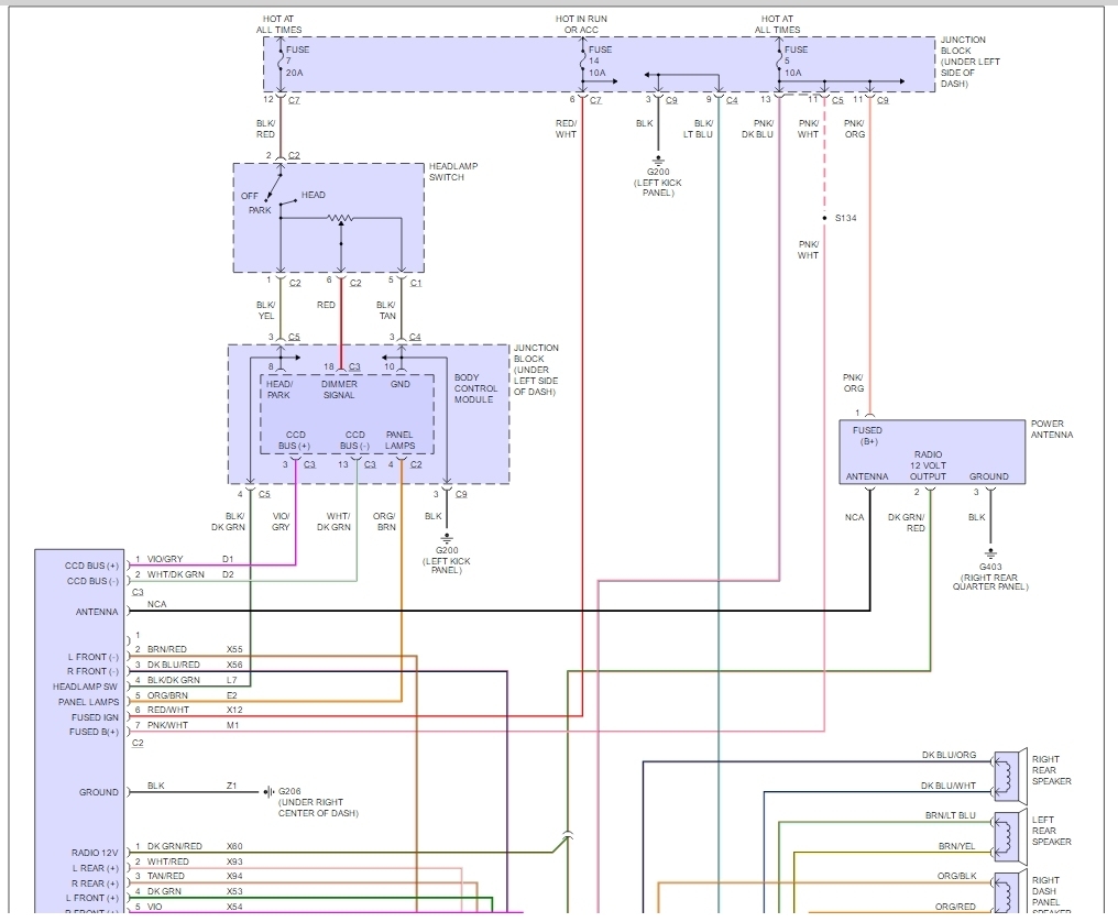 1997 Chrysler Sebring Wiring Diagrams