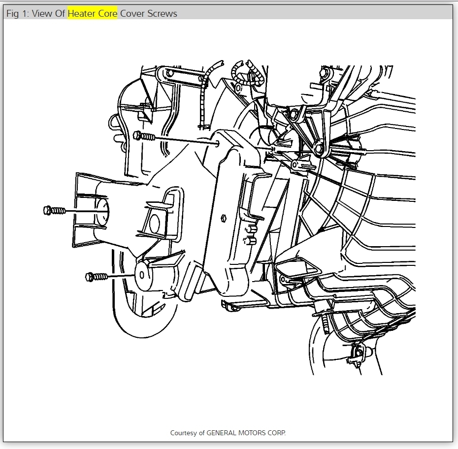 Can I Find a Detailed Diagram Showing Where the Heater Core Is