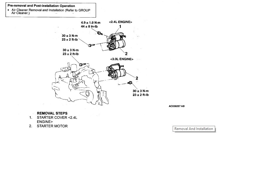 chrysler sebring 2006 starter