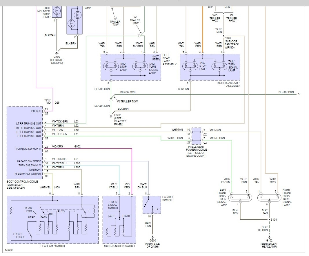 2006 Dodge Grand Caravan Brake Light Wiring Harness from www.2carpros.com