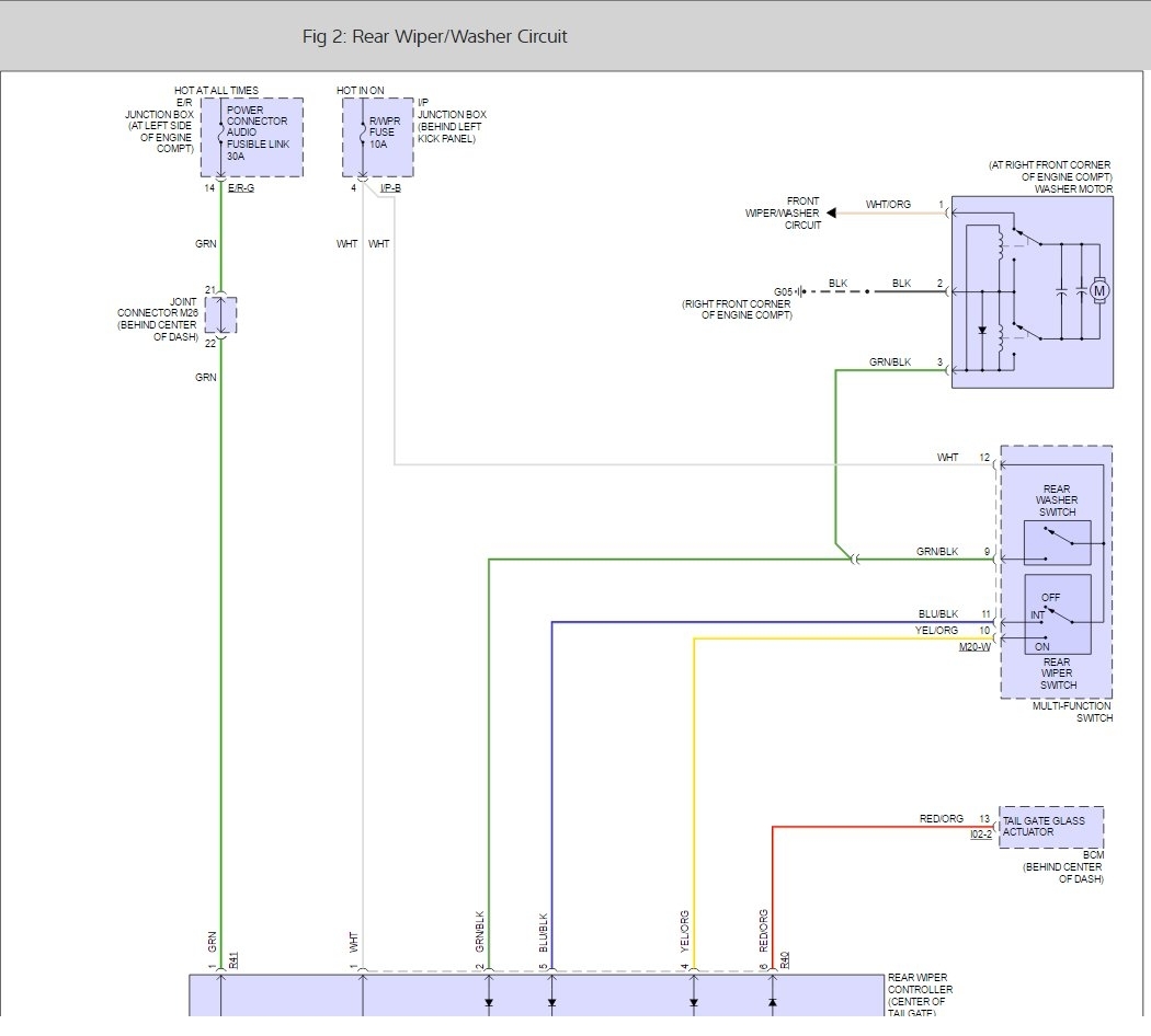 Rear Windshield Wiper Motor Wiring Diagram - Wiring Diagram