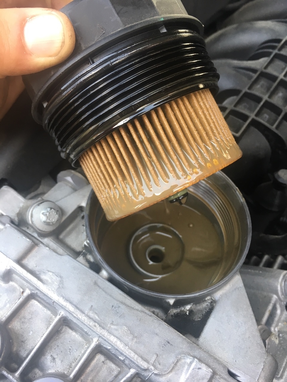 Engine Oil Milky Brown Color