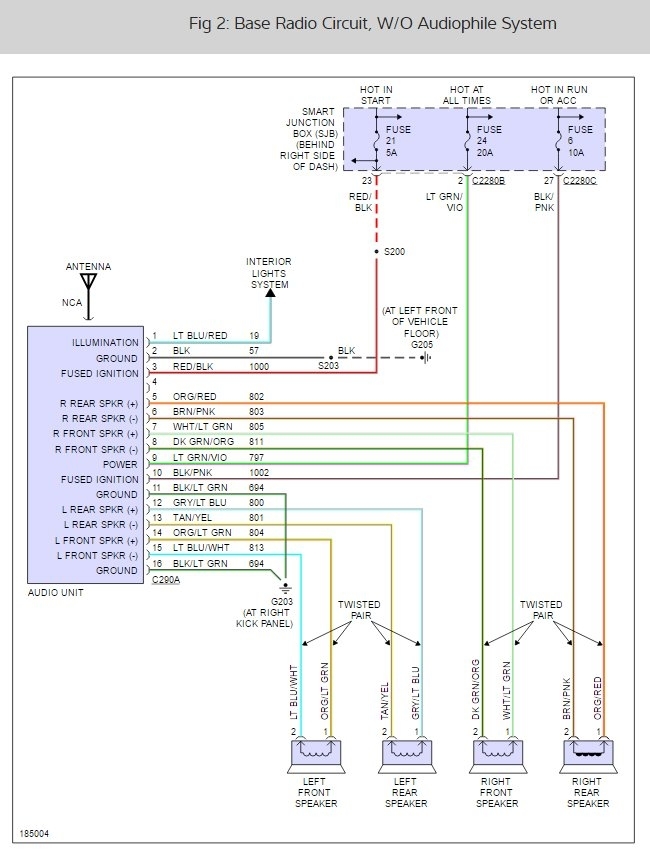 98 Ford Ranger Radio Wiring Diagram