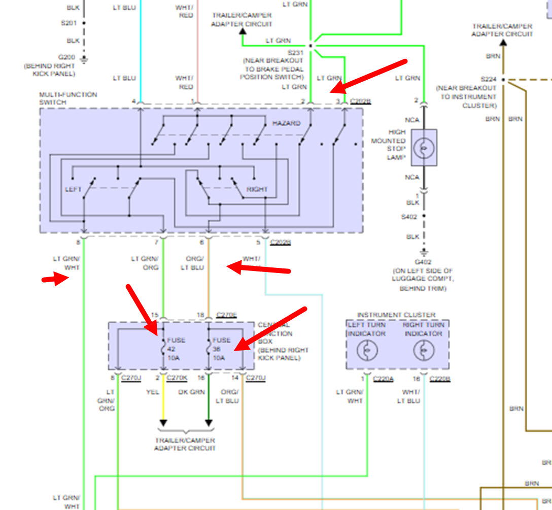No Rear Blinker, Brake or Hazard Lights