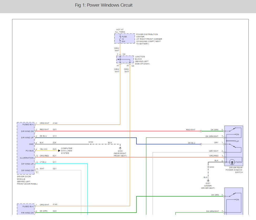 2000 Jeep Cherokee Power Window Wiring Diagram from www.2carpros.com