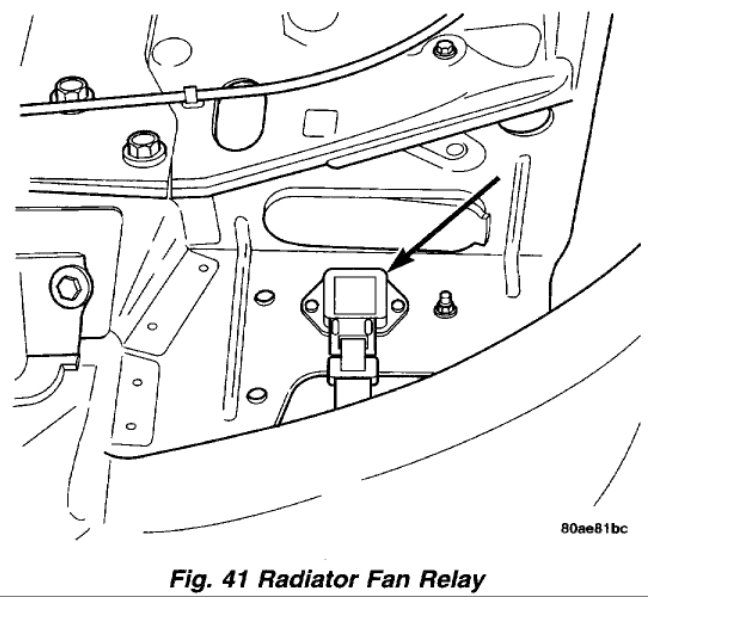 Radiator Fan Relay Engine Cooling Problem 4 Cyl Two Wheel Drive