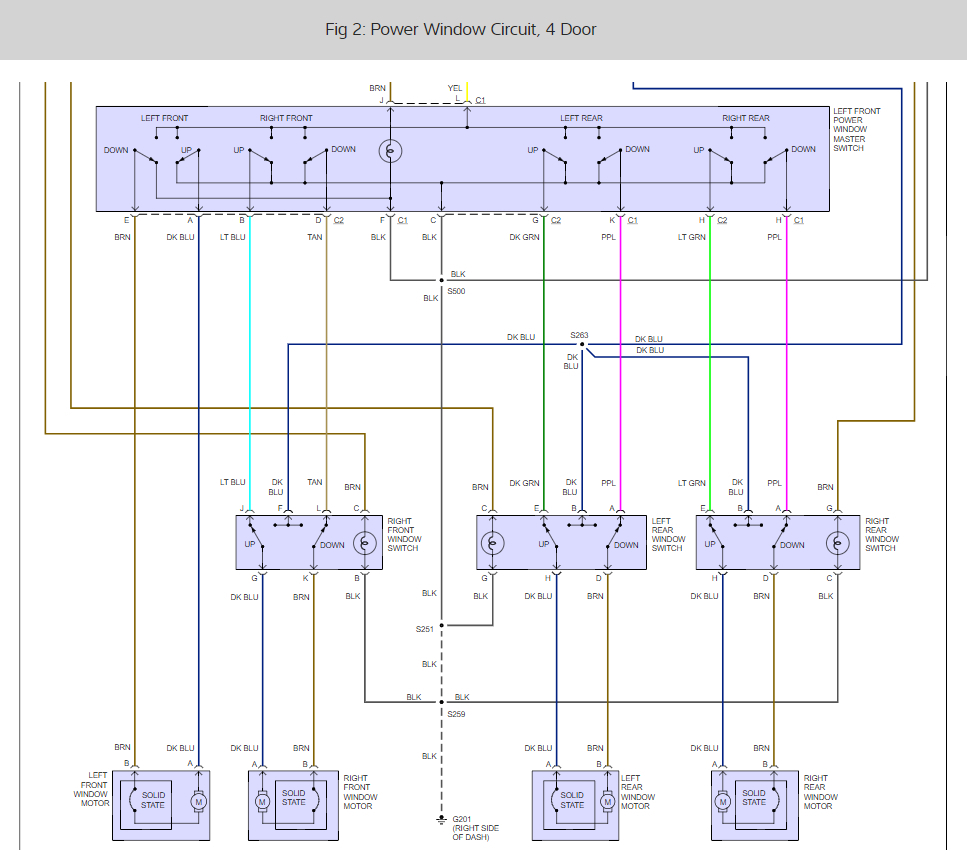 92 Chevy Van Power Window Switch Wiring Diagram