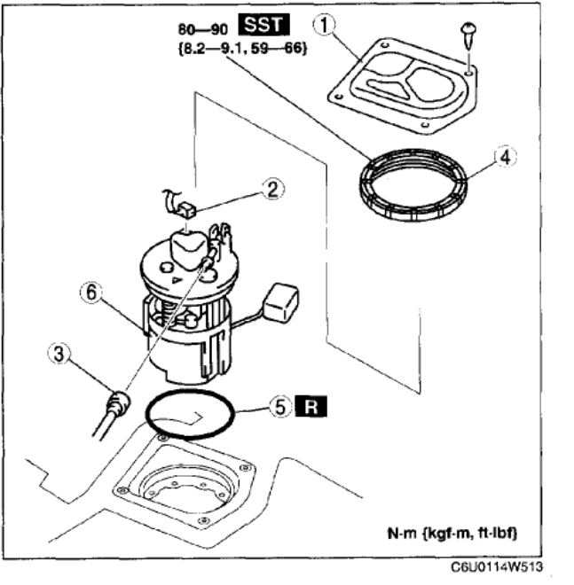 2003 mazda 6 fuel filter location