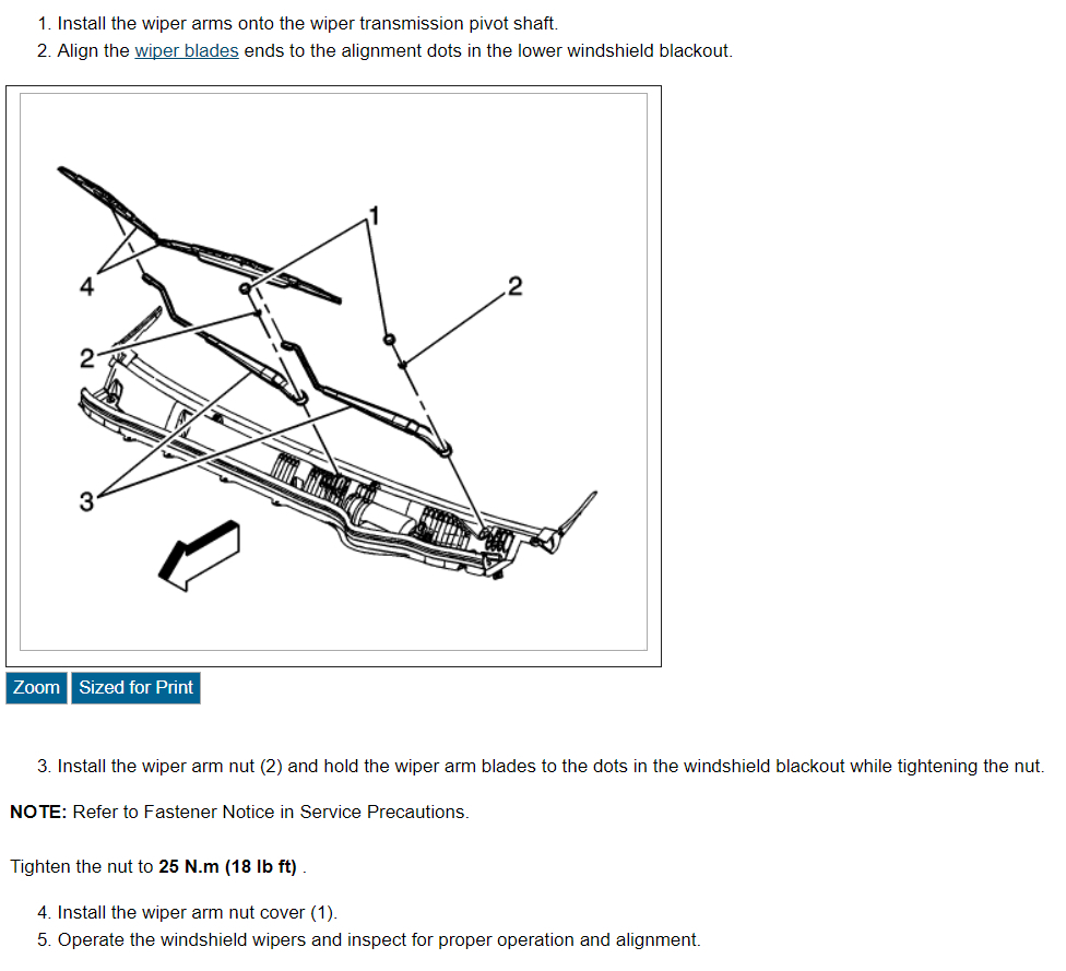 Adjust Windshield Wiper Arms so That the Blades Return to the
