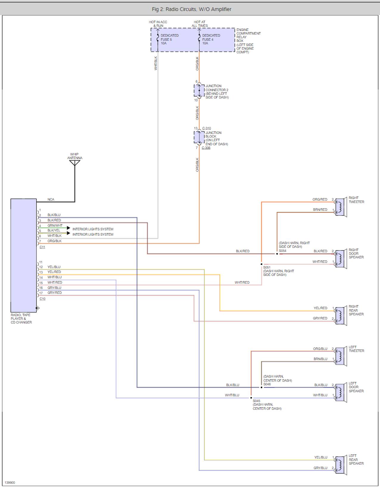 Chrysler Sebring Radio Wiring Diagram from www.2carpros.com