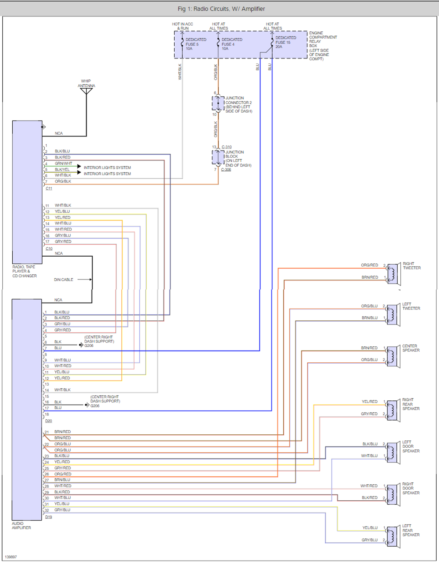 Factory Stereo Wiring Harness Color Code: I Have the LXI ... wiring diagram for 2000 chrysler cirrus radio 