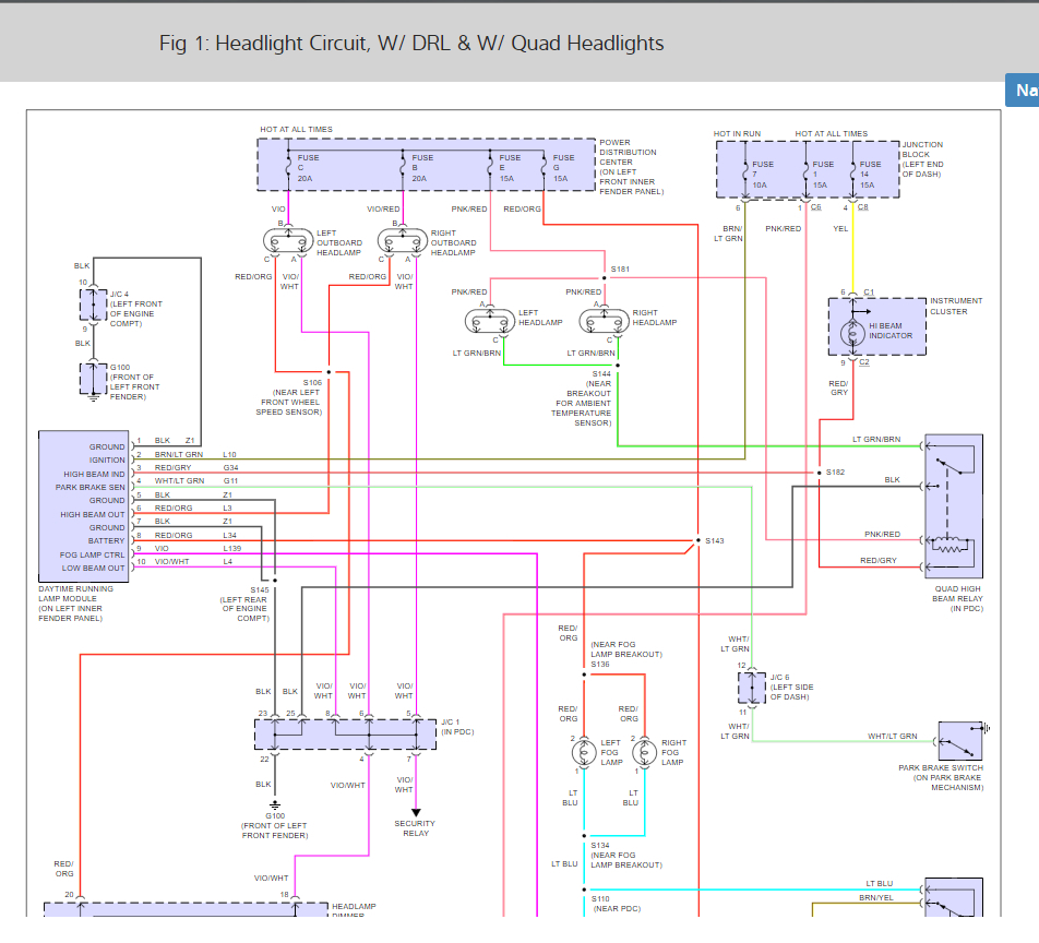 Headlight Wiring Diagram  I Am Looking For A Wiring