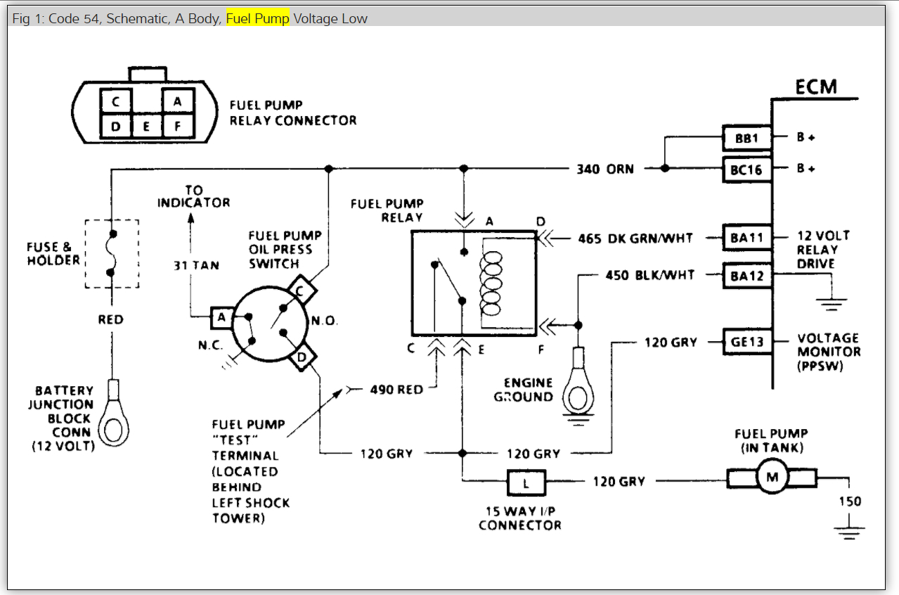 Fuel Pump Relay Wire Electrical