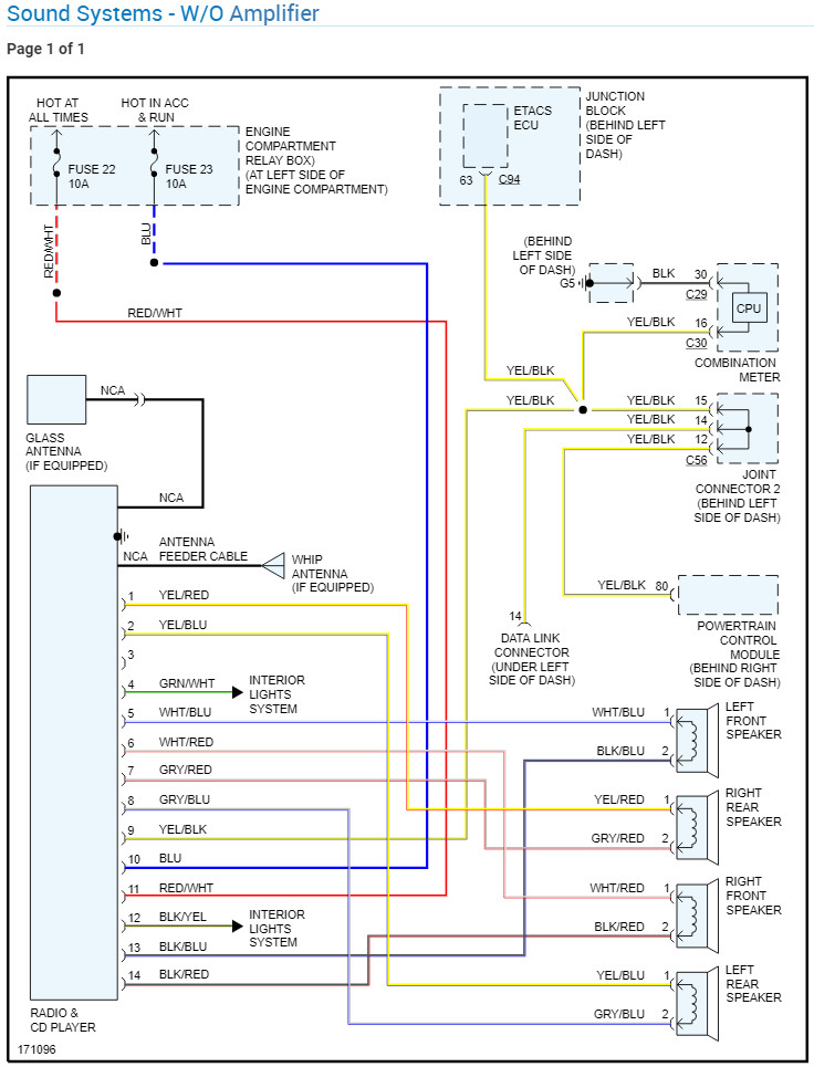 I Cannot Find the Right Wiring Harness Diagram for My Radio  1999 Mitsubishi Eclipse Stereo Wiring Diagram    2CarPros