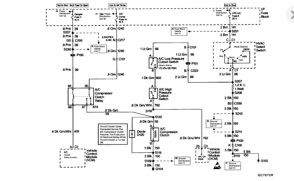 A/C Compressor Relay Location: I Cannot Find a Diagram or any
