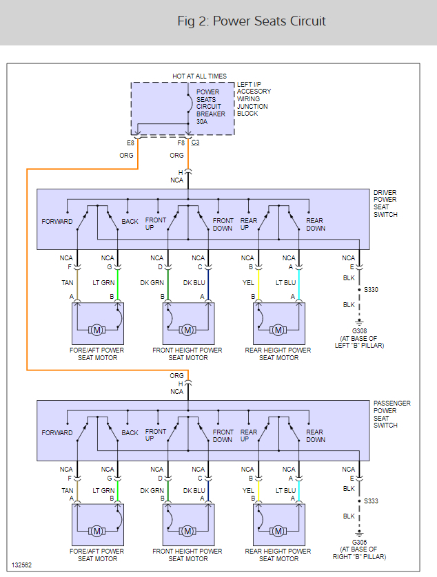 Power Seat Wiring Diagrams: I Have a Pair of 2004 Chevy Impala
