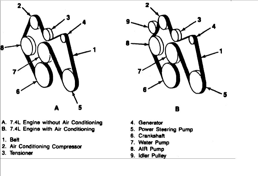 Serpentine Belt Diagram V8 Two Wheel Drive Automatic I Threw My