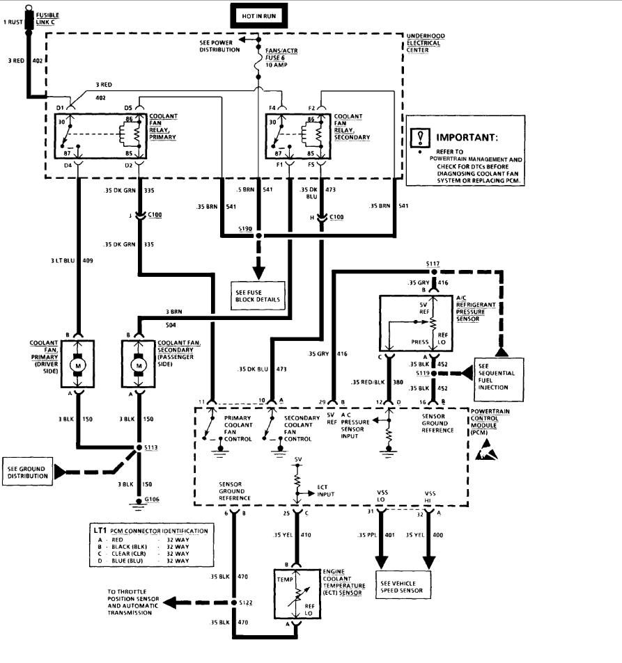 Cooling Fan Wiring  I Have A 1994 Camaro That When I