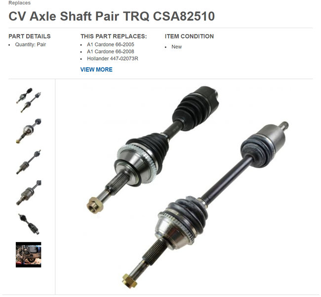 Possible Bad CV Axles I Recently Noticed a Clicking/clunk Sound