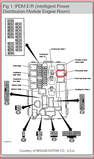 2003 nissan altima fuel pump relay