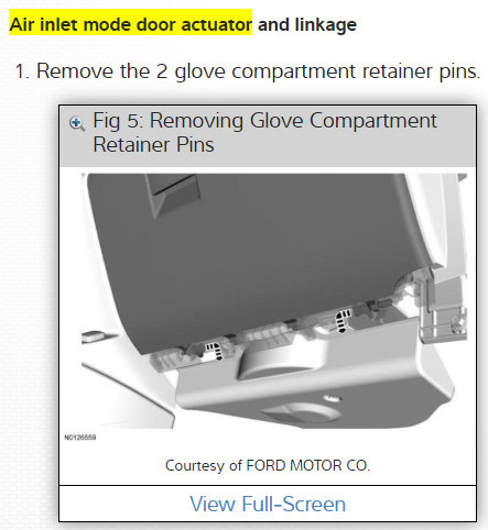 Driver Side Blend Door Actuator Replacement: When AC Is Turned On...