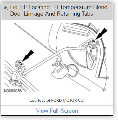 Driver Side Blend Door Actuator Replacement: When AC Is Turned On...