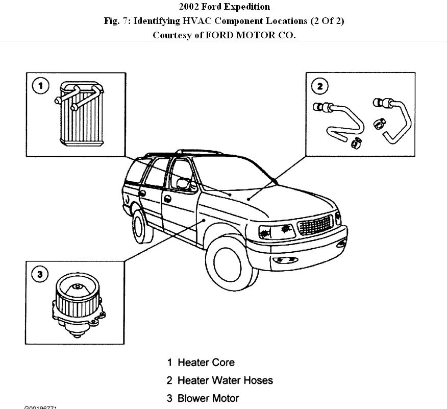 2002 ford excursion heater hose diagram