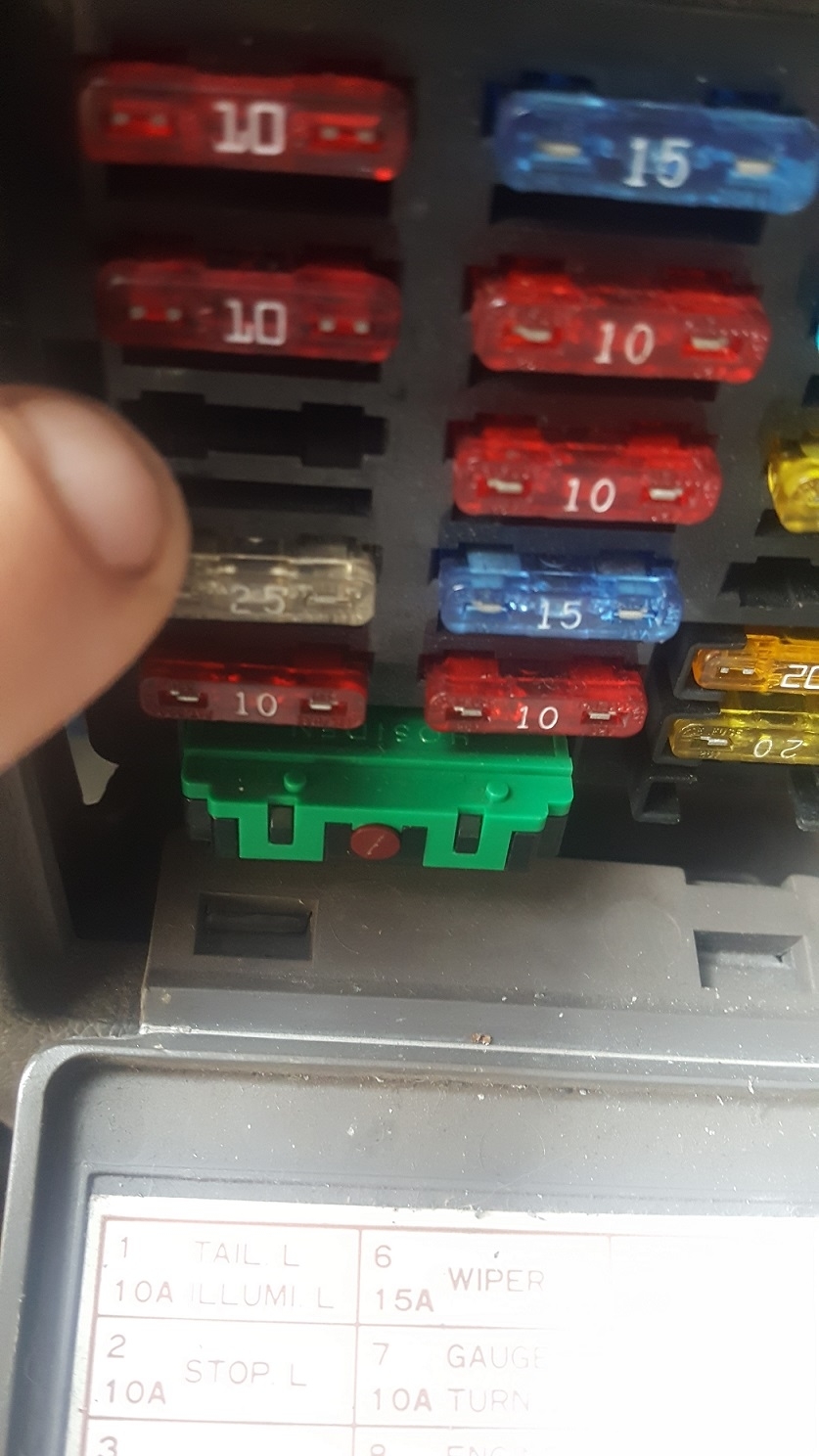 Keep Blowing "Room" Fuse the 3 Fuse, Labelled "Room L&...